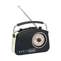 Retro Portable Radio, Black
