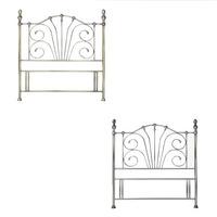 Rebecca Headboard Kingsize - Nickel