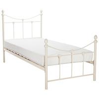 rebecca bed frame in stone white single