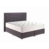 Relyon Cavendish Sprung Edge Pocketed Divan Set Relyon Cavendish Sprung Edge Pocketed 2 Drawer Set Firm - With Modern Slim Headboard - Double- Noir