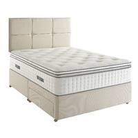 Relyon Diamond Pocket Memory 2400 Divan Set With Free Headboard And Drawers Double 2 Drawers