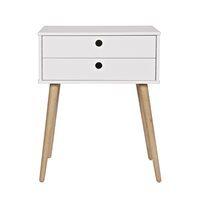 RETRO 2 DRAWER SIDE TABLE in Pine