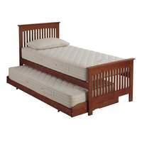 relyon duo guest bed with mattresses ivory x 2 open coil mattresses