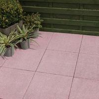 red textured paving slab l600 w600mm pack of 20 72 m