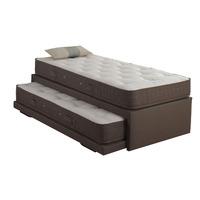 relyon upholstered guest bed in tweed with mattresses small single x 2 ...