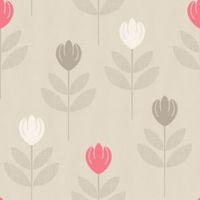 Retro Cream Floral Wallpaper