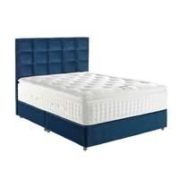 Relyon Montpellier Latex Pillow Top Divan Set 3286 Blueberry Fabric Base 4 Drawer standard Small Double