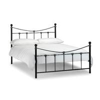 Rebecca Bed Frame in Satin Black and Antique Gold Double