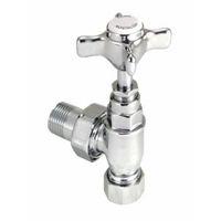 regis nostalgia chrome plated angled radiator valve