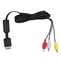 replacement composite video and audio av out cable for ps2 185m length