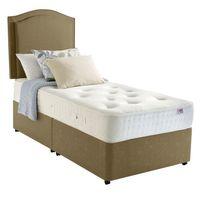 rest assured audley 800 pocket natural divan set 0 drawer single mushr ...