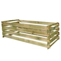 Rectangular Slatted Wooden Compost Bin 0.77 m3