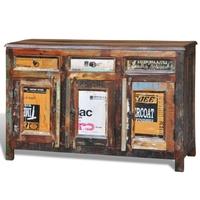 Reclaimed Wood Cupboard Cabinet Sideboard 3 Drawers 3 Doors