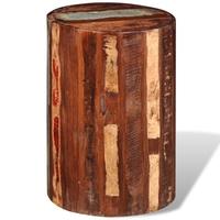 reclaimed solid wood cylinder stool