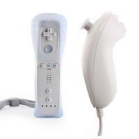 Remote and Nunchuk Controller with Protective Silicone Case for Wii/Wii U (White)