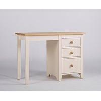 reduced to clear camden ash and cream single pedestal dressing table