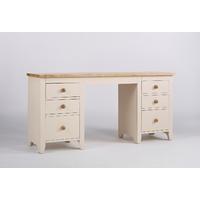 reduced to clear camden ash and cream double pedestal dressing table