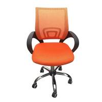 Regan Home Office Chair In Orange With Mesh Back And Chrome Base
