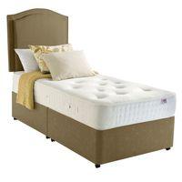 rest assured harewood 800 pocket memory divan set 0 drawer single mush ...