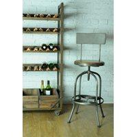 REVOLVING INDUSTRIAL BAR STOOL with Back Rest