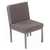 reception chair no arms steel frame charcoal