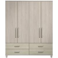 Regency Pine Cappucino Gents Wardrobe - 4 Door 4 Drawer