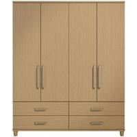 regency oak gents wardrobe 4 door 4 drawer