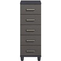 Regency Graphite Chest of Drawer - 5 Drawer Narrow