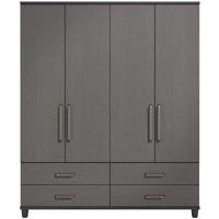 Regency Graphite Gents Wardrobe - 4 Door 4 Drawer