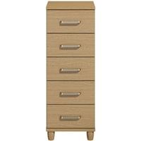 regency oak chest of drawer 5 drawer narrow