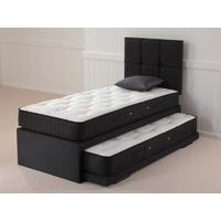 Relyon Upholstered Charcoal Storabed Guest Bed with Headboard and Mattress