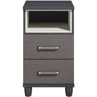 Regency Graphite Bedside Cabinet - 2 Drawer