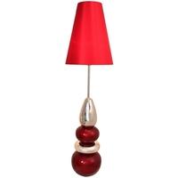 Red and Chrome Phoenix Statement Lamp (Set of 2)