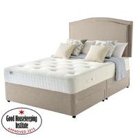 Rest Assured Boxgrove 1400 Natural PT Divan, King Size, 2 Drawer + Ottoman in Sandstone