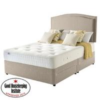 Rest Assured Harewood Memory 800 PT Divan, Single, No Drawers in Sandstone