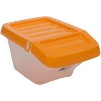 Recycle Bin Clear/Yellow Hinged Lid 30Ltr