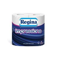 Regina Impressions Toilet TissueWhite 4 Rolls