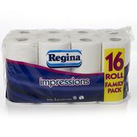 Regina Impressions Toilet Tissue White 16 Rolls