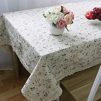 Rectangular Floral Table Cloth , Linen / Cotton Blend MaterialHotel Dining Table / Wedding Party Decoration / Wedding Banquet Dinner /