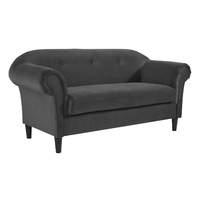 regent 2 seater velvet sofa grey