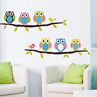 Removable owl Wall Sticker Environmental PVC Children\'s kids Room Bedroom Wall Stickers