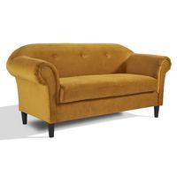 regent 2 seater velvet sofa gold