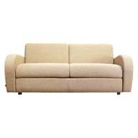 Retro Fabric 3 Seater Sofabed Wheat
