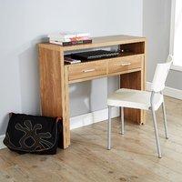 Regis Hideaway Console Desk Oak