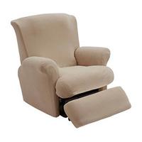 Recliner Chair Cover, Beige, Polyester and Elastane