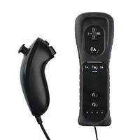 remote motionplus and nunchuk controller with case for wiiwii u black