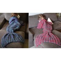 Red Mermaid Tail Blanket 140cm