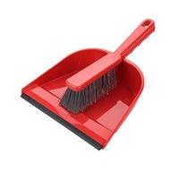 Red Dustpan & Brush Set