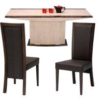 Retro Marble Dining Table With 6 Chairs