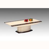 Retro Marble Coffee Table With Wooden Base